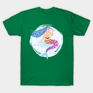 Mermaid Hand Drawn T-Shirt